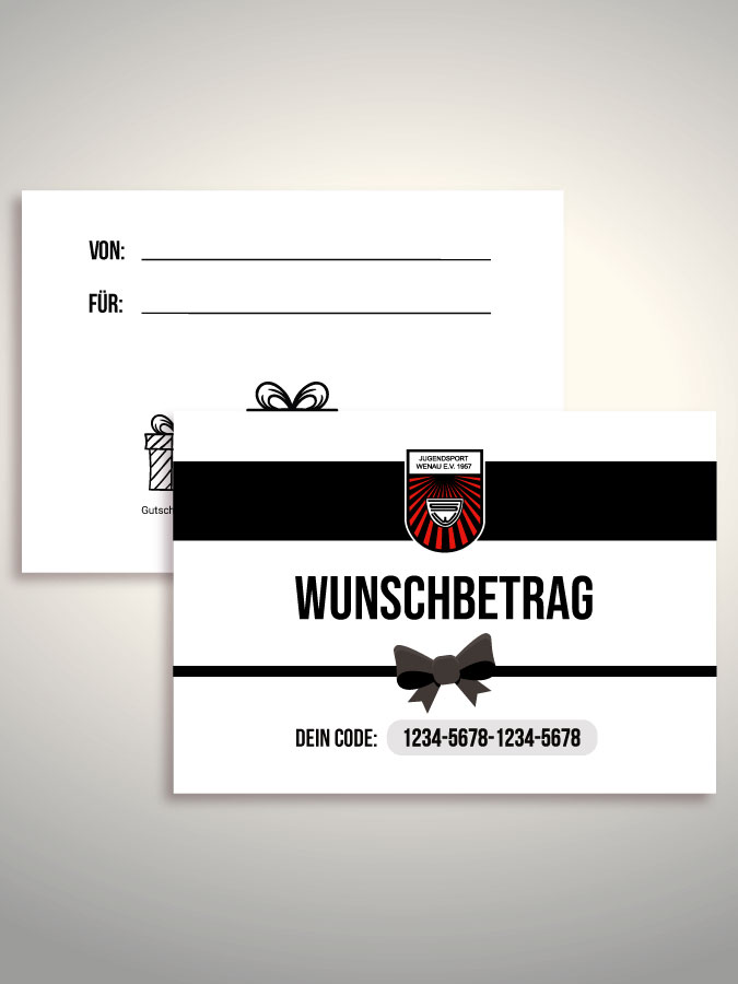 Geschenkgutschein per Versand (Weiß)