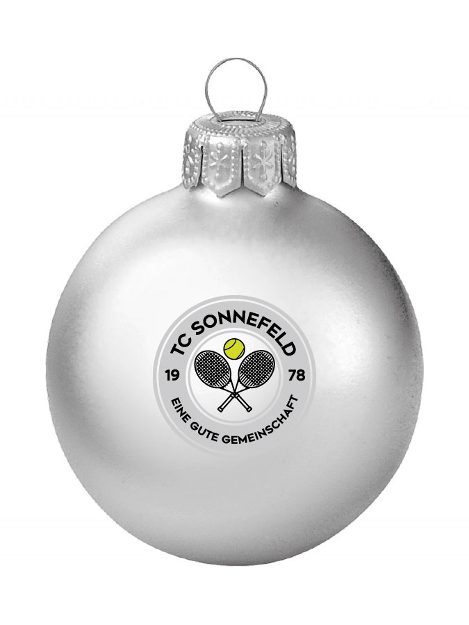 Weihnachtskugel Logo 8cm