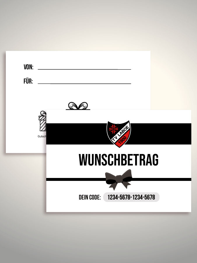 Geschenkgutschein per Versand (Weiß)