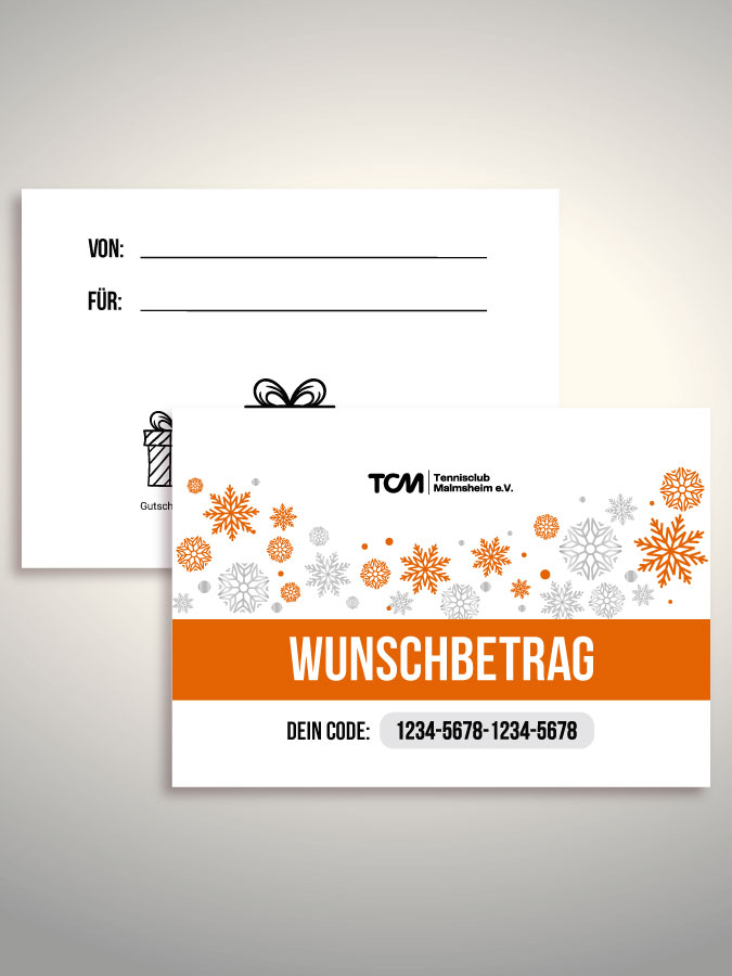 Weihnachtsgutschein per Versand (Weiß)