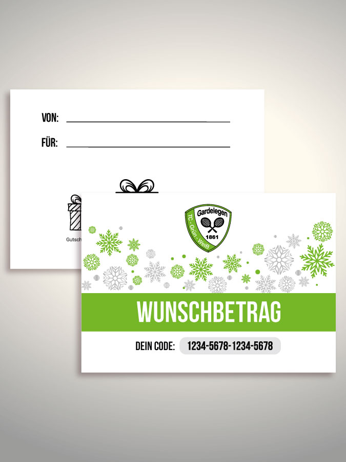 Weihnachtsgutschein per Versand (Weiß)