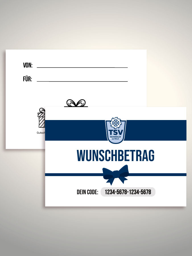 Geschenkgutschein per Versand (Weiß)