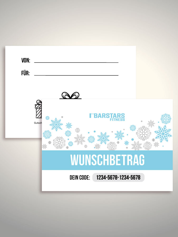 Weihnachtsgutschein per Versand (Weiß)