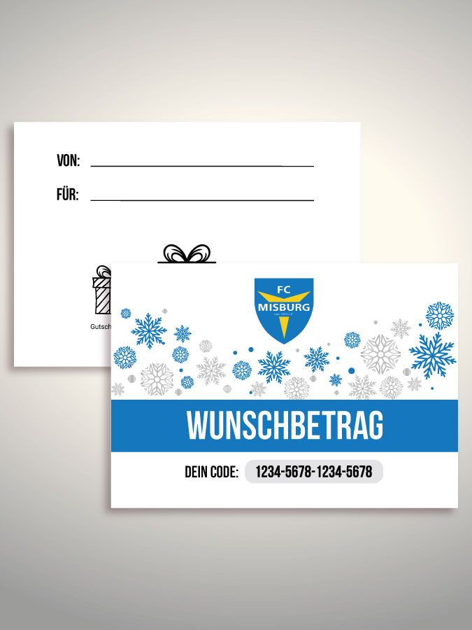 Weihnachtsgutschein per Versand (Weiß)