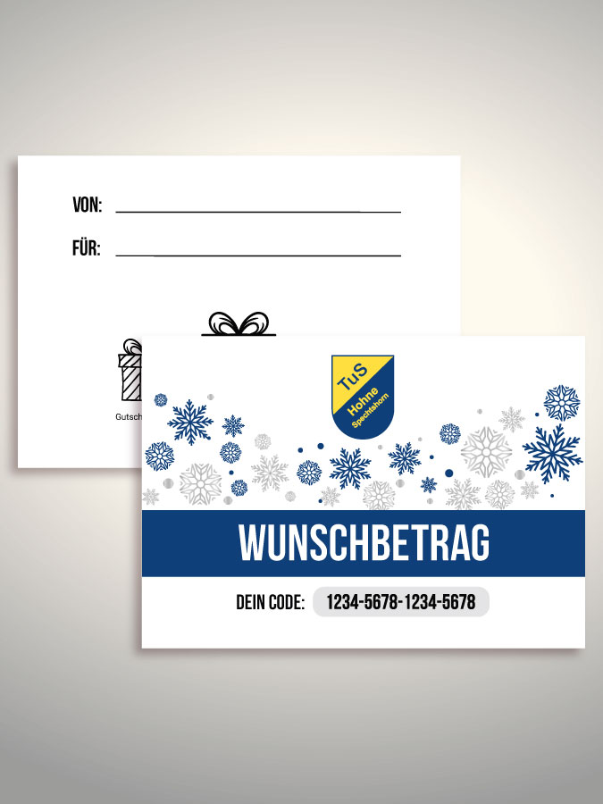 Weihnachtsgutschein per Versand (Weiß)