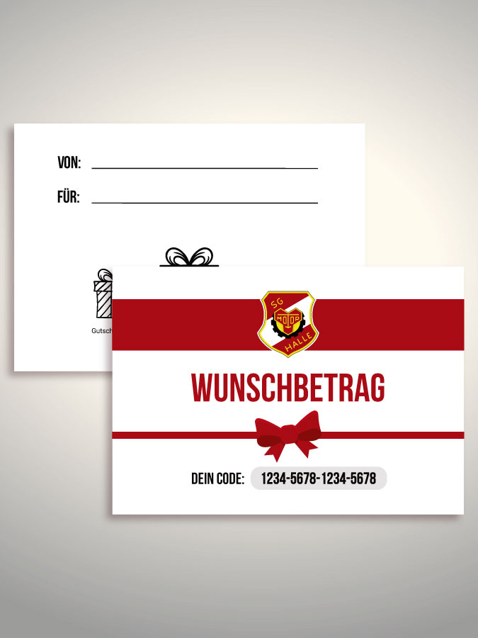 Geschenkgutschein per Versand (Weiß)