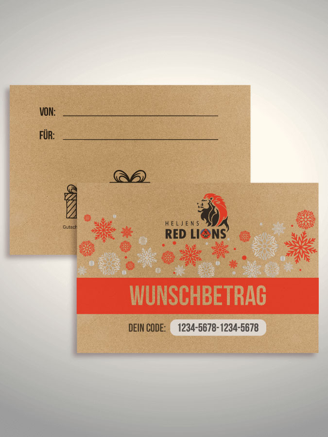 Weihnachtsgutschein per Versand (Kraftpapier)
