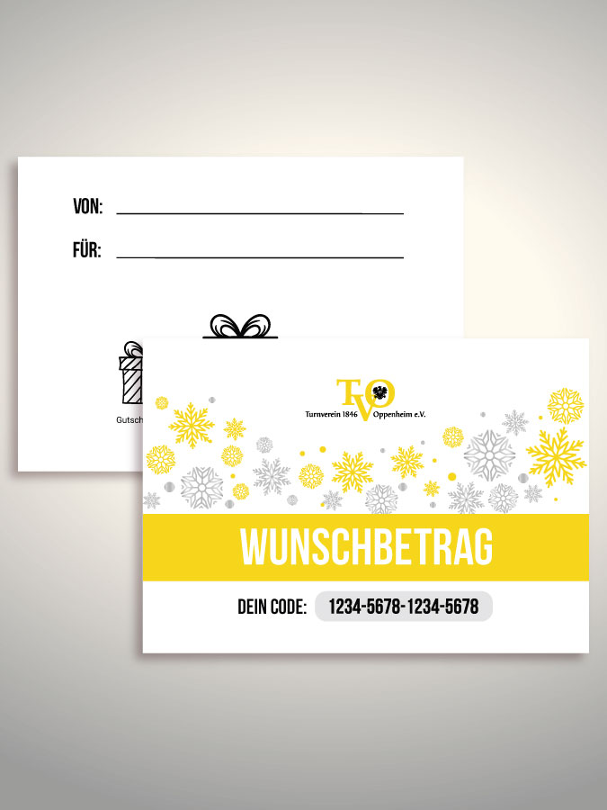 Weihnachtsgutschein per Versand (Weiß)