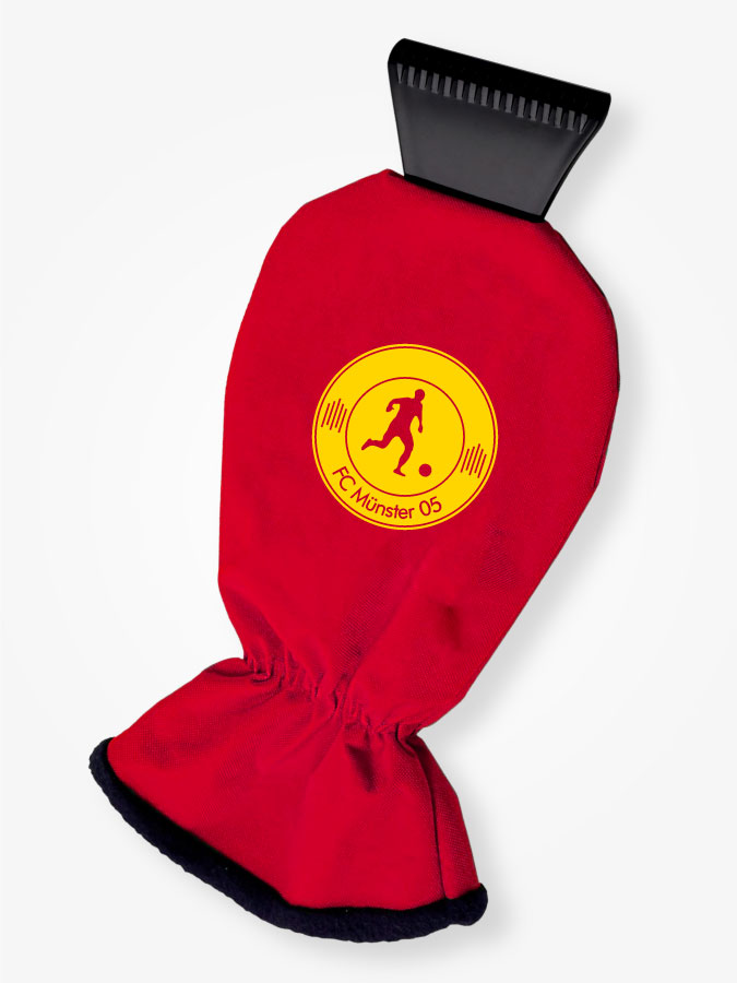 Eiskratzer mit Handschuh