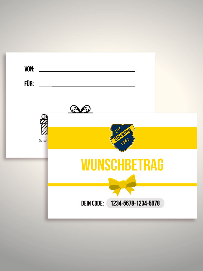 Geschenkgutschein per Versand (Weiß)