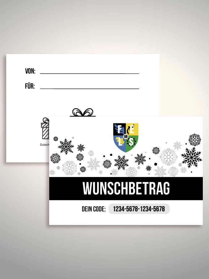 Weihnachtsgutschein per Versand (Weiß)