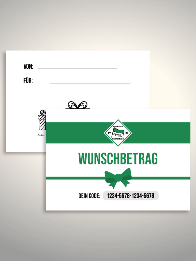 Geschenkgutschein per Versand (Weiß)