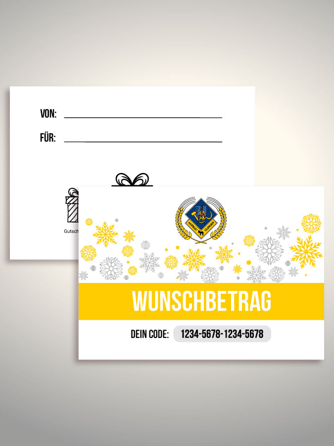 Weihnachtsgutschein per Versand (Weiß)