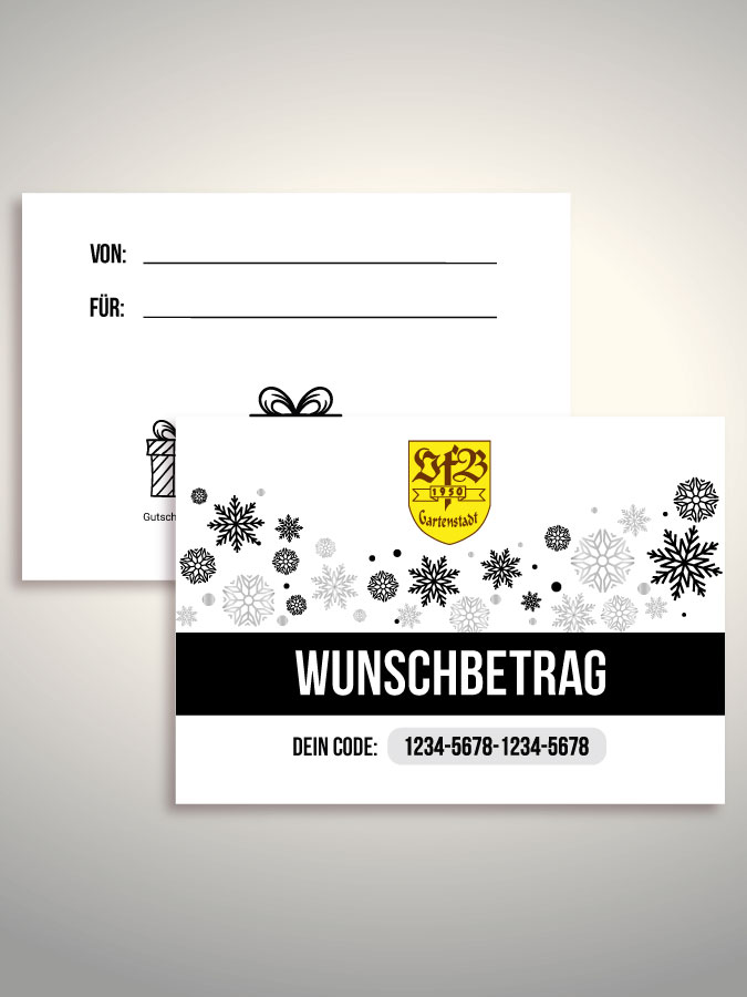 Weihnachtsgutschein per Versand (Weiß)