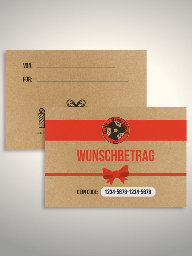 Geschenkgutschein per Versand (Kraftpapier)