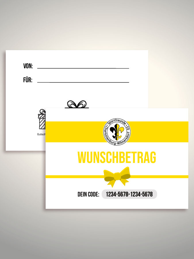 Geschenkgutschein per Versand (Weiß)