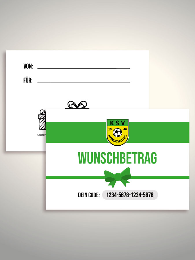 Geschenkgutschein per Versand (Weiß)