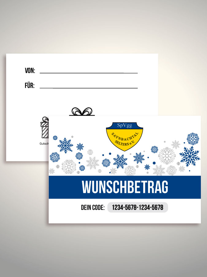 Weihnachtsgutschein per Versand (Weiß)