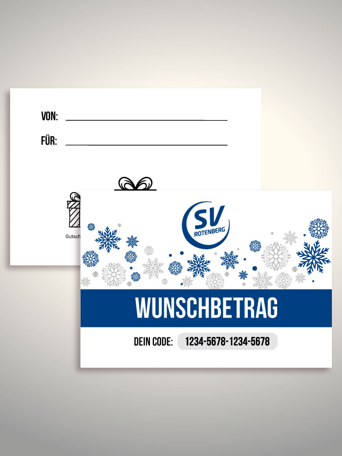 Weihnachtsgutschein per Versand (Weiß)