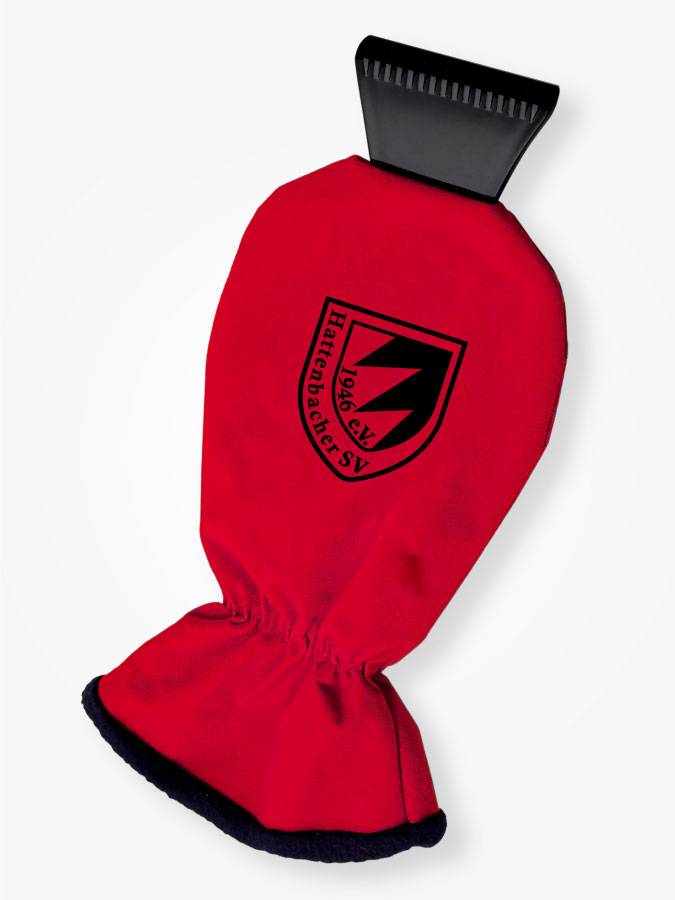 Eiskratzer mit Handschuh