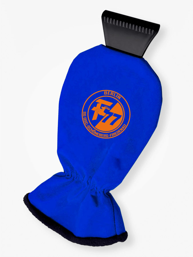 Eiskratzer mit Handschuh