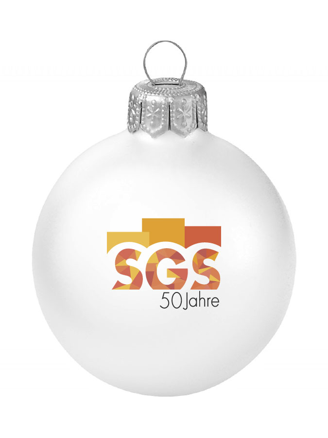 Weihnachtskugel Logo 8cm