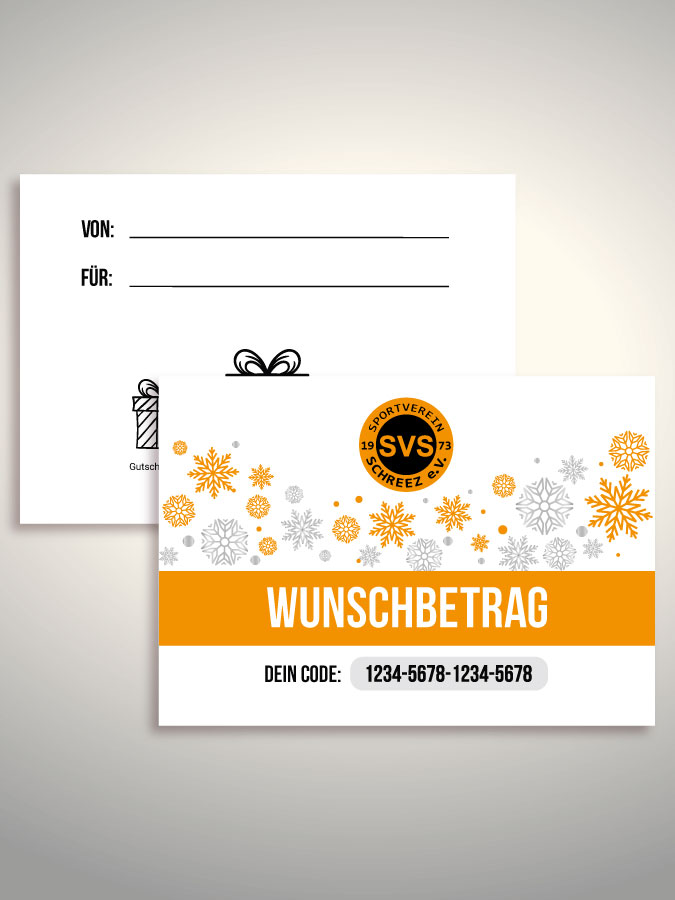 Weihnachtsgutschein per Versand (Weiß)